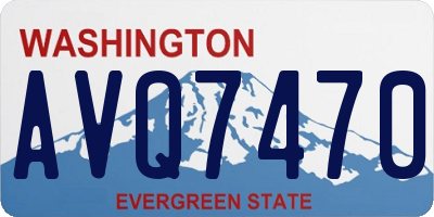 WA license plate AVQ7470