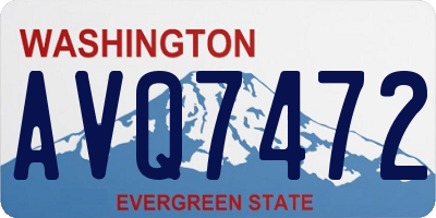 WA license plate AVQ7472