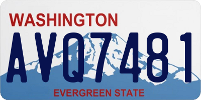 WA license plate AVQ7481