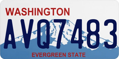 WA license plate AVQ7483