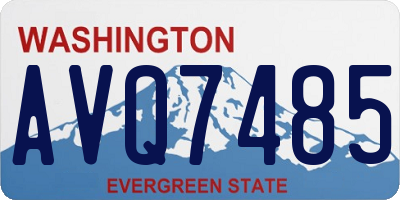 WA license plate AVQ7485