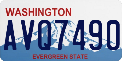 WA license plate AVQ7490