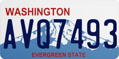 WA license plate AVQ7493