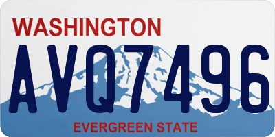 WA license plate AVQ7496