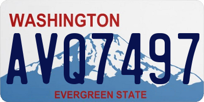 WA license plate AVQ7497