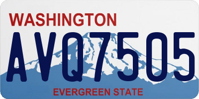 WA license plate AVQ7505