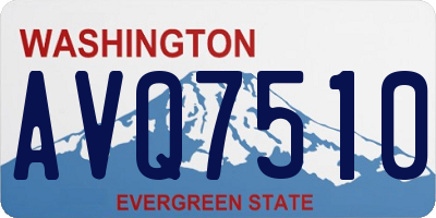 WA license plate AVQ7510