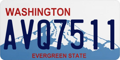 WA license plate AVQ7511