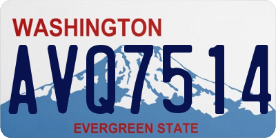 WA license plate AVQ7514