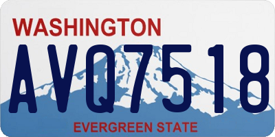 WA license plate AVQ7518