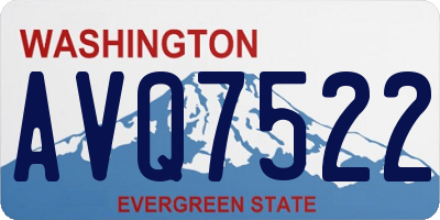 WA license plate AVQ7522