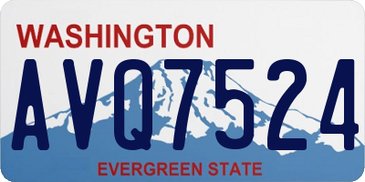WA license plate AVQ7524