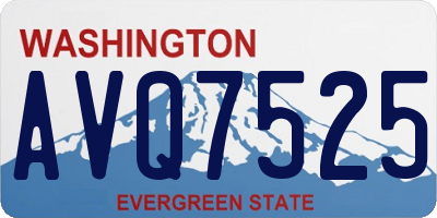 WA license plate AVQ7525