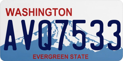 WA license plate AVQ7533