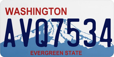 WA license plate AVQ7534