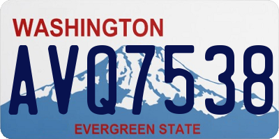 WA license plate AVQ7538