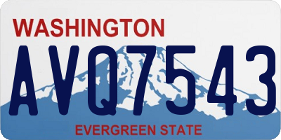WA license plate AVQ7543