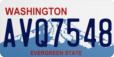 WA license plate AVQ7548