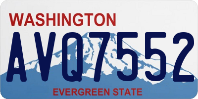 WA license plate AVQ7552