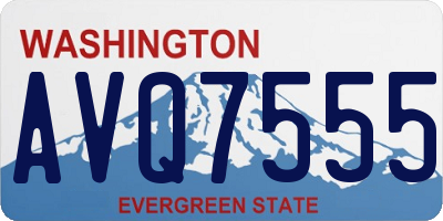 WA license plate AVQ7555