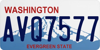 WA license plate AVQ7577