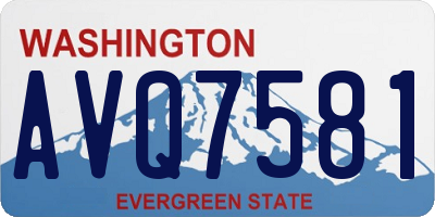 WA license plate AVQ7581