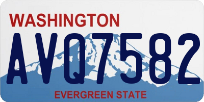 WA license plate AVQ7582