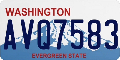 WA license plate AVQ7583