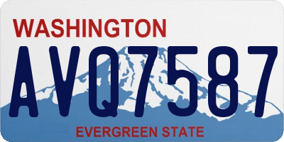 WA license plate AVQ7587