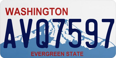 WA license plate AVQ7597