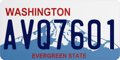 WA license plate AVQ7601