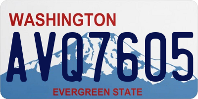 WA license plate AVQ7605