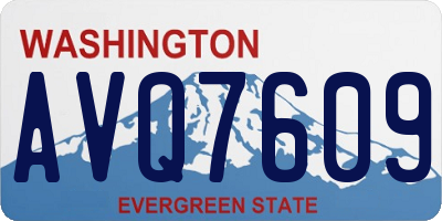 WA license plate AVQ7609