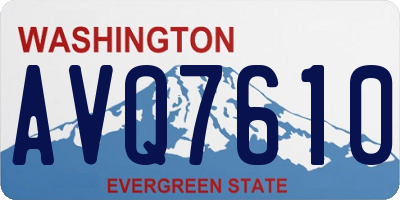WA license plate AVQ7610