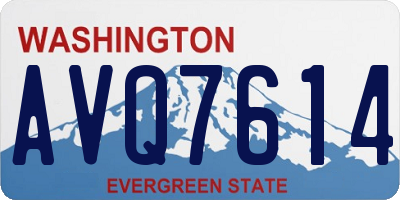 WA license plate AVQ7614