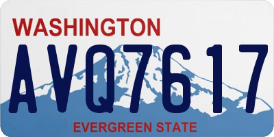 WA license plate AVQ7617