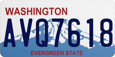 WA license plate AVQ7618