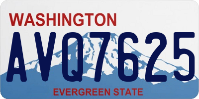 WA license plate AVQ7625