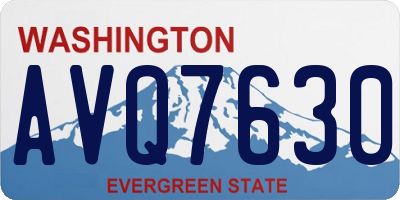 WA license plate AVQ7630