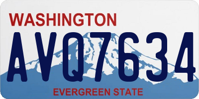 WA license plate AVQ7634