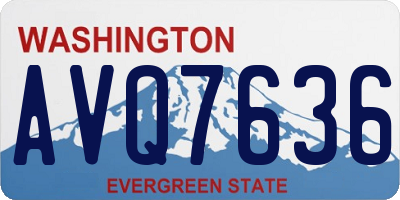 WA license plate AVQ7636