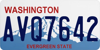 WA license plate AVQ7642