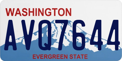 WA license plate AVQ7644
