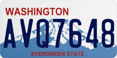 WA license plate AVQ7648