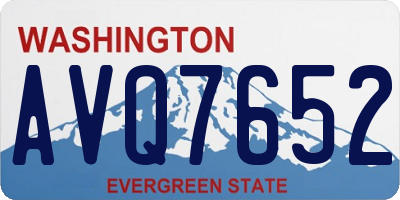 WA license plate AVQ7652