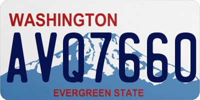 WA license plate AVQ7660