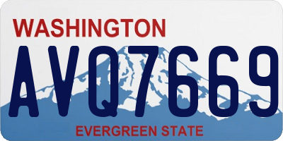 WA license plate AVQ7669