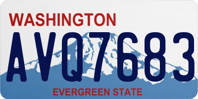 WA license plate AVQ7683