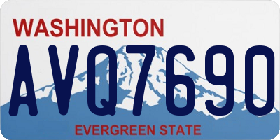 WA license plate AVQ7690