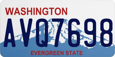WA license plate AVQ7698
